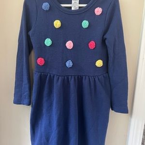 Carters long sleeve warm girls blue dress